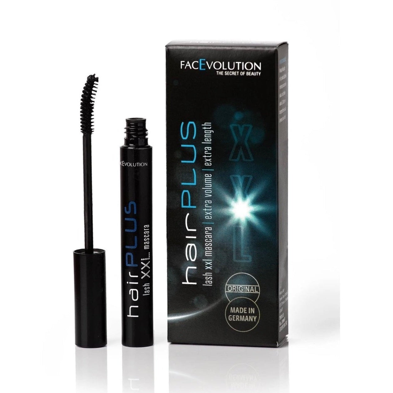 HairPlus XXL Mascara by FacEvolution for dramatic volume and length – volumizing mascara tube 6 ml