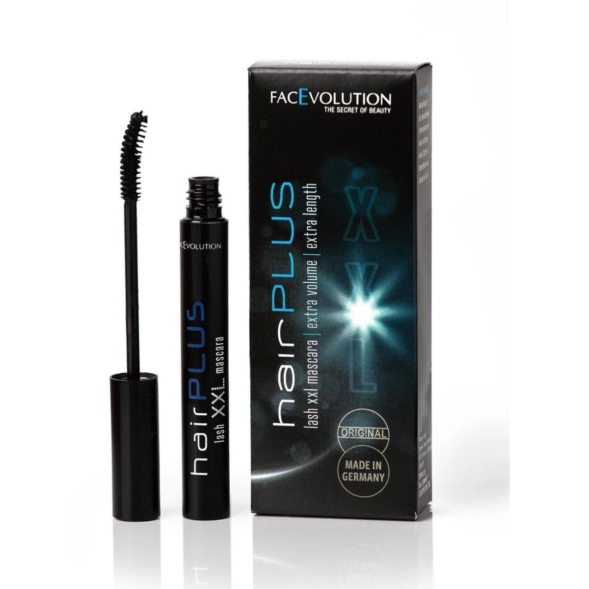 HairPlus XXL Mascara by FacEvolution for dramatic volume and length – volumizing mascara tube 6 ml
