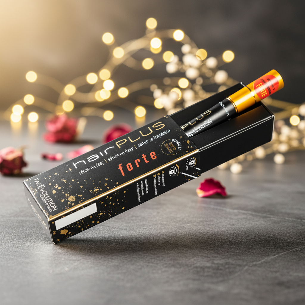 HairPlus FORTE Eyelash Serum by FacEvolution for extra-strength lash regrowth – serum product shot
