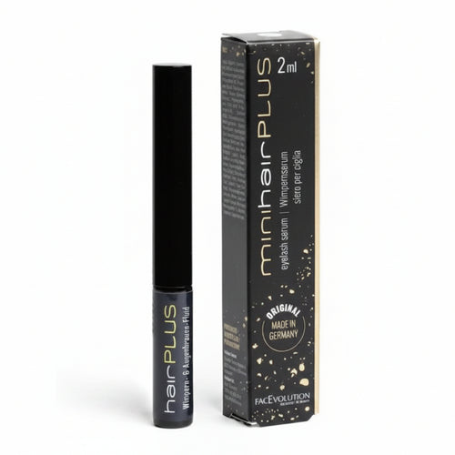 HairPlus Eyelash Serum 2 ml with applicator and product packaging on a white background