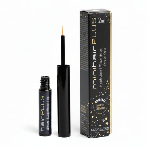 HairPlus Eyelash Serum 2 ml with applicator and product packaging on a white background