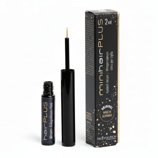 HairPlus Eyelash Serum 2 ml with applicator and product packaging on a white background