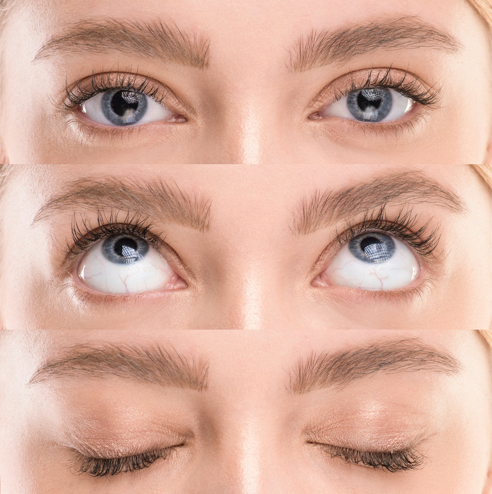 HairPlus Eyelash Serum by FacEvolution for naturally enhanced lashes – close-up of natural lashes
