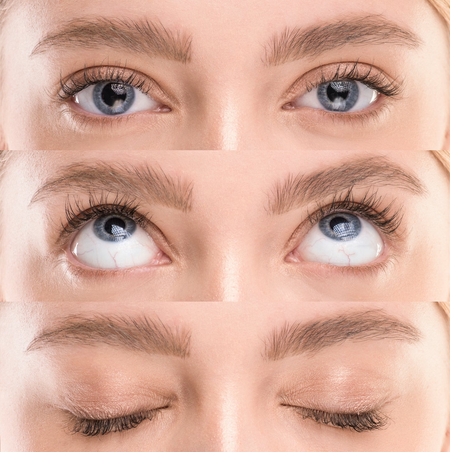 HairPlus Eyelash Serum by FacEvolution for naturally enhanced lashes – close-up of natural lashes