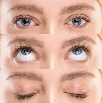 HairPlus Eyelash Serum by FacEvolution for naturally enhanced lashes – close-up of natural lashes