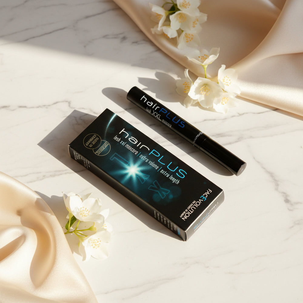HairPlus XXL Mascara by FacEvolution for volumized, lengthened lashes – mascara product shot